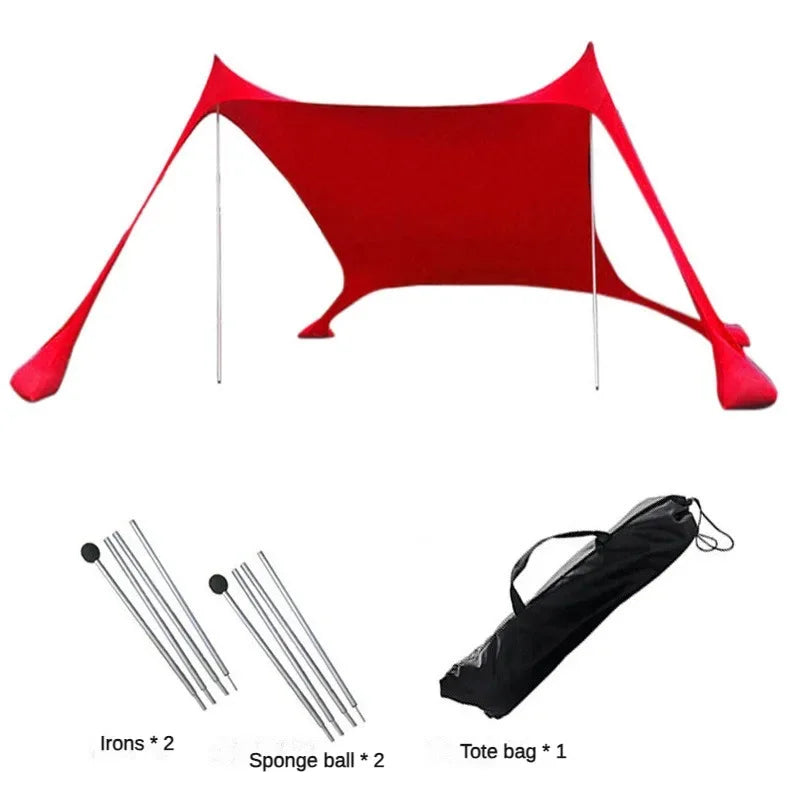 Tente de Plage Pare-Soleil – Protection UV 98%, Légère & Portable, 1-3 Personnes