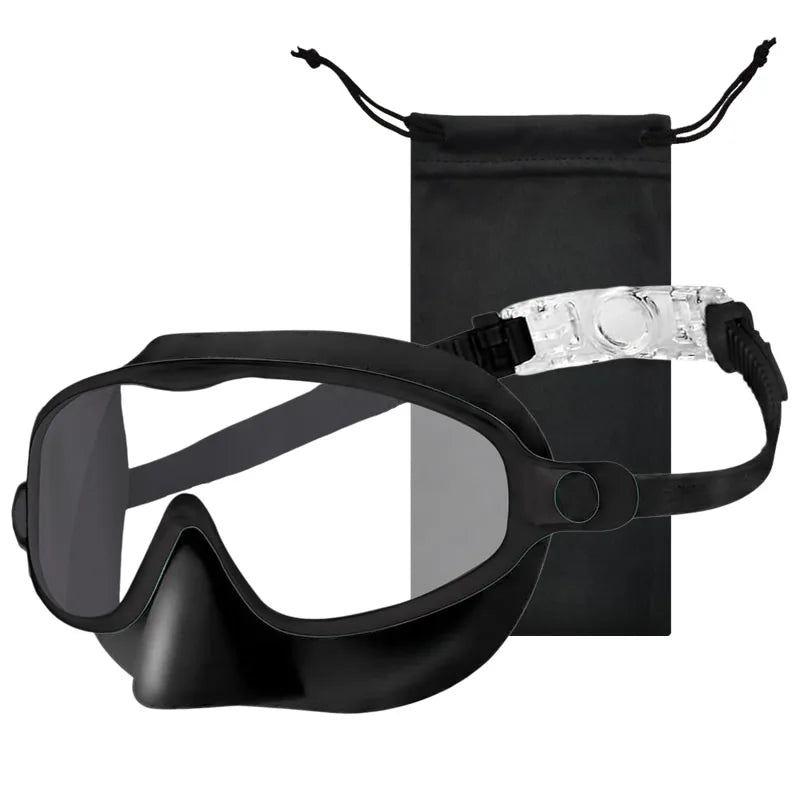 Lunettes de natation enfant avec couvre-nez – Vision panoramique, anti-buée & protection UV 99% | 3-12 ans