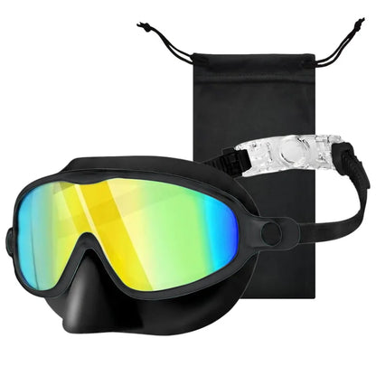 Lunettes de natation enfant avec couvre-nez – Vision panoramique, anti-buée & protection UV 99% | 3-12 ans