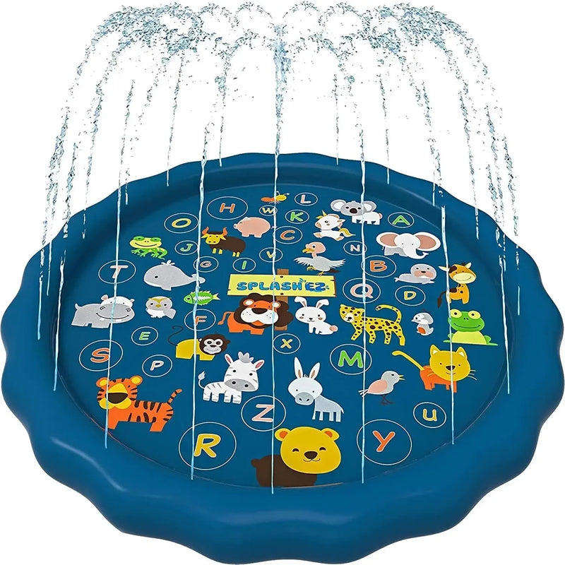 Piscine Gonflable Ludo-Éducative – Fontaine d'Eau & Tapis d'Apprentissage Bébé