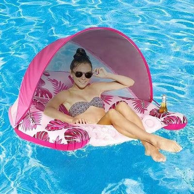 Bouée Fauteuil Gonflable en U – Matelas Flottant avec Porte-Gobelet