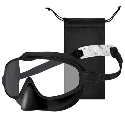 Lunettes de natation enfant avec couvre-nez – Vision panoramique, anti-buée & protection UV 99% | 3-12 ans