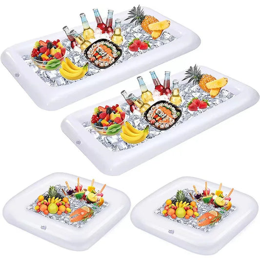Buffet Gonflable de Piscine – Bac à Glaçons & Plateau Apéro Flottant
