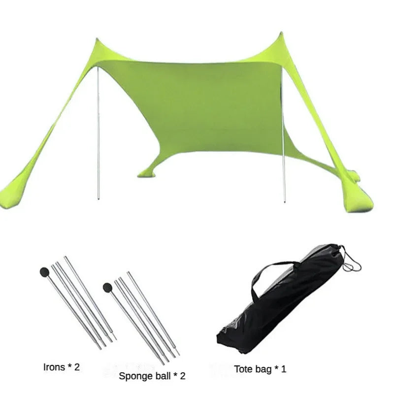 Tente de Plage Pare-Soleil – Protection UV 98%, Légère & Portable, 1-3 Personnes